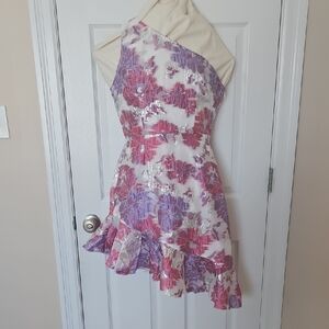 Floral One-Shoulder Dress